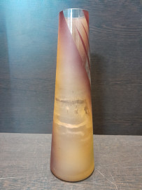 Ваза декоративная, стекло, высота 29 см. СССР. Картинка 2